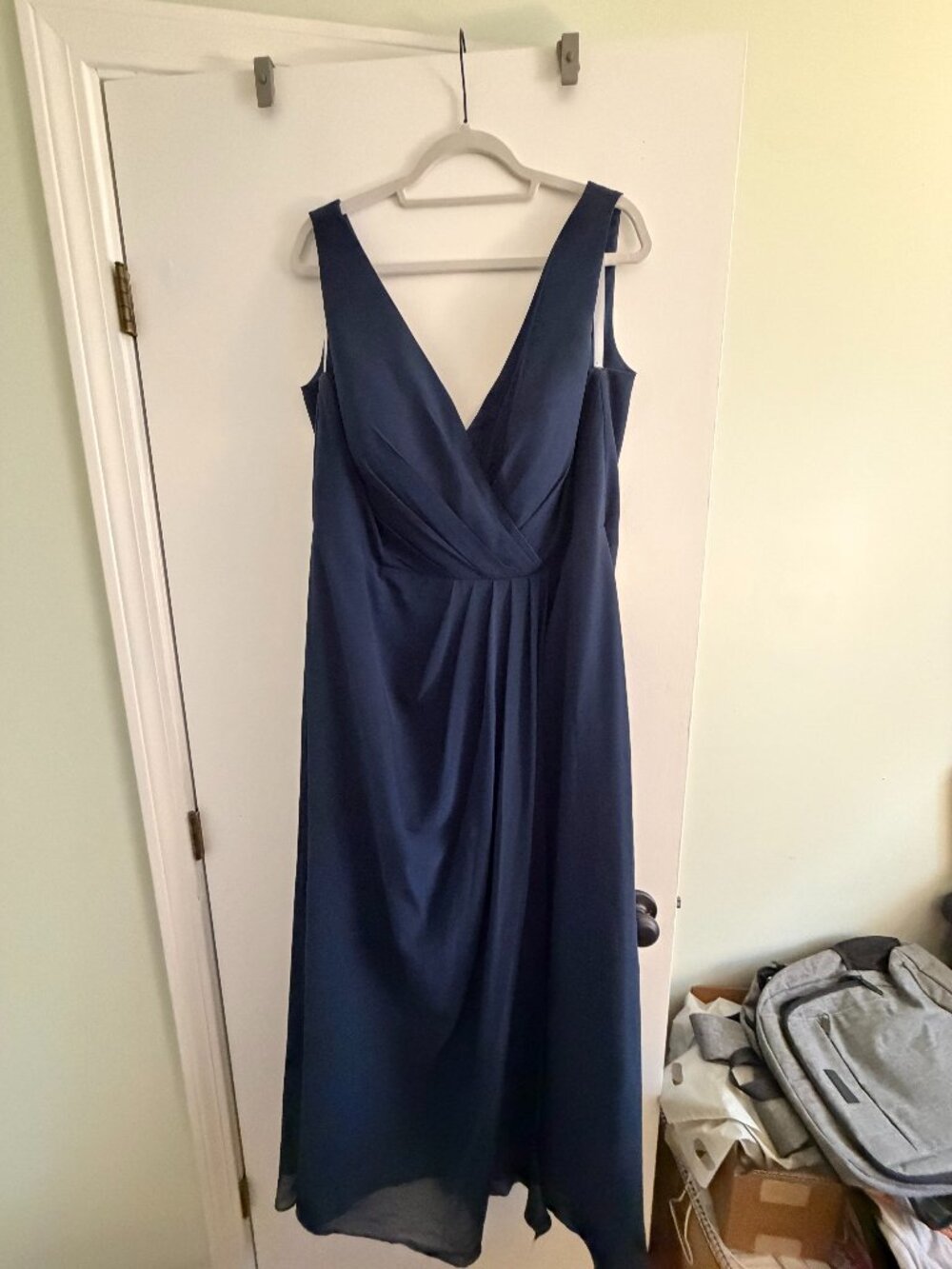 Revelry Navy Blue Blair Chiffon Dress Size 22